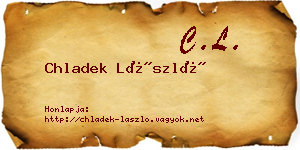 Chladek László névjegykártya