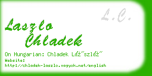 laszlo chladek business card